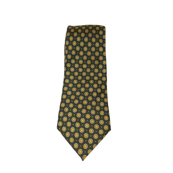 Turnbull And Asser Geometric Circle Polka Dots 100% Silk Men’s Neck Tie - Picture 9 of 9